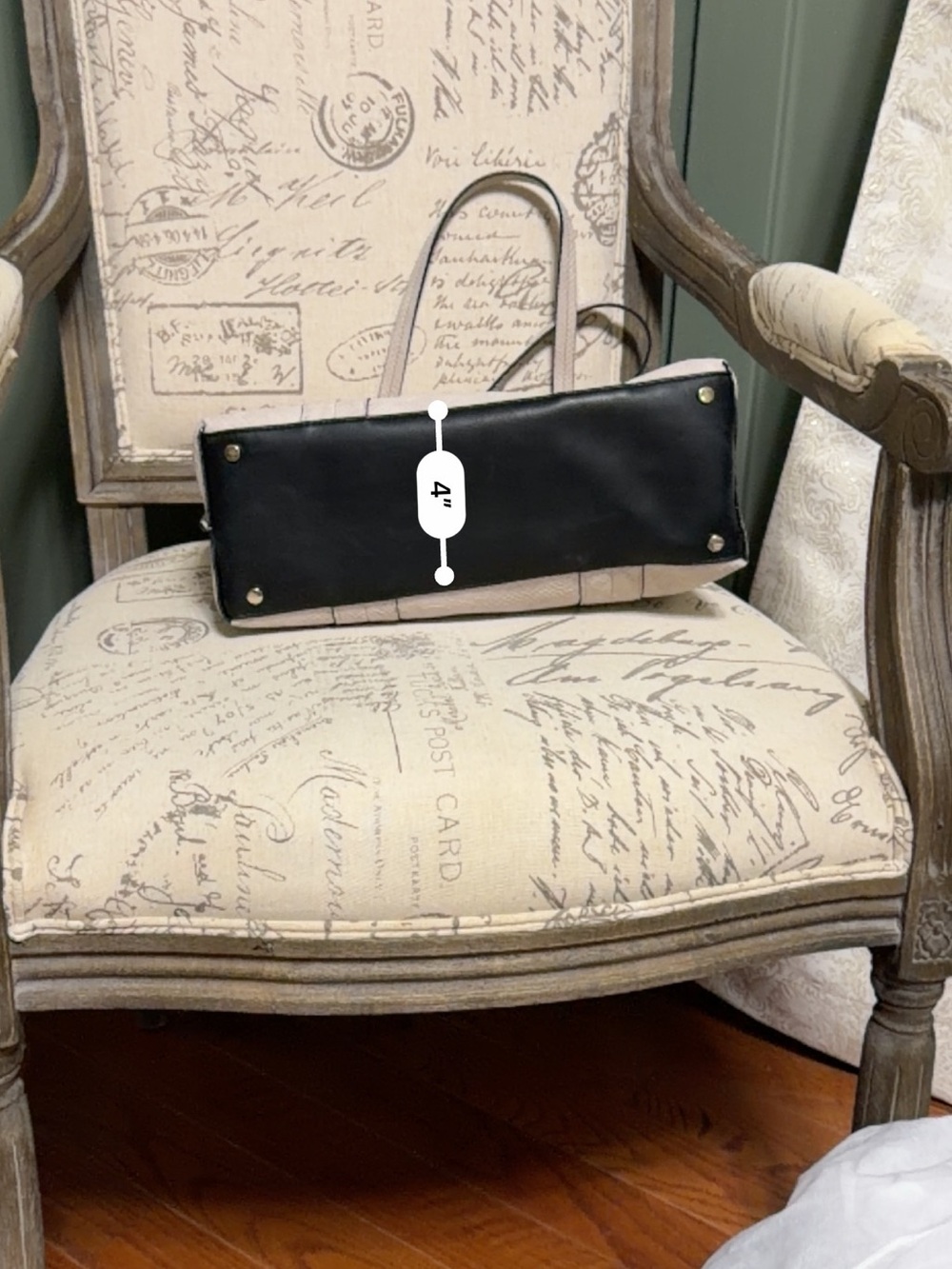Alfani Python Textured Tote Bag in Light Blush Pink/Taupe - Picture 7 of 8